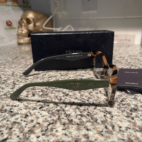 Prada Tortoise Green Eyeglasses - Picture 4 of 8